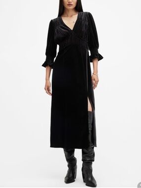 Allsaints Ani Velvet dress size 4 NWT